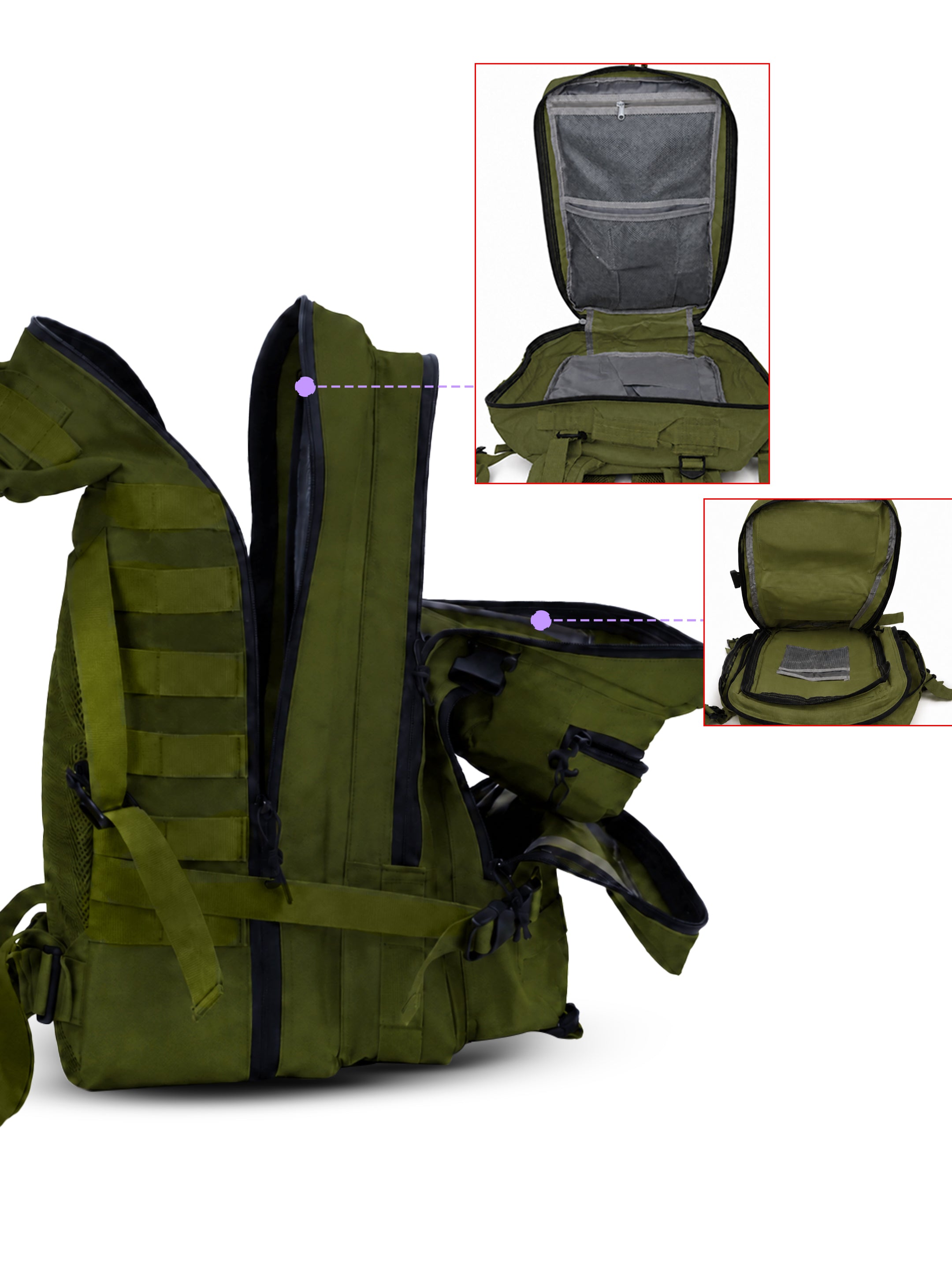 REDHORNS 52L Military Tactical Backpack - Olive Green - BP093HO_4.jpg