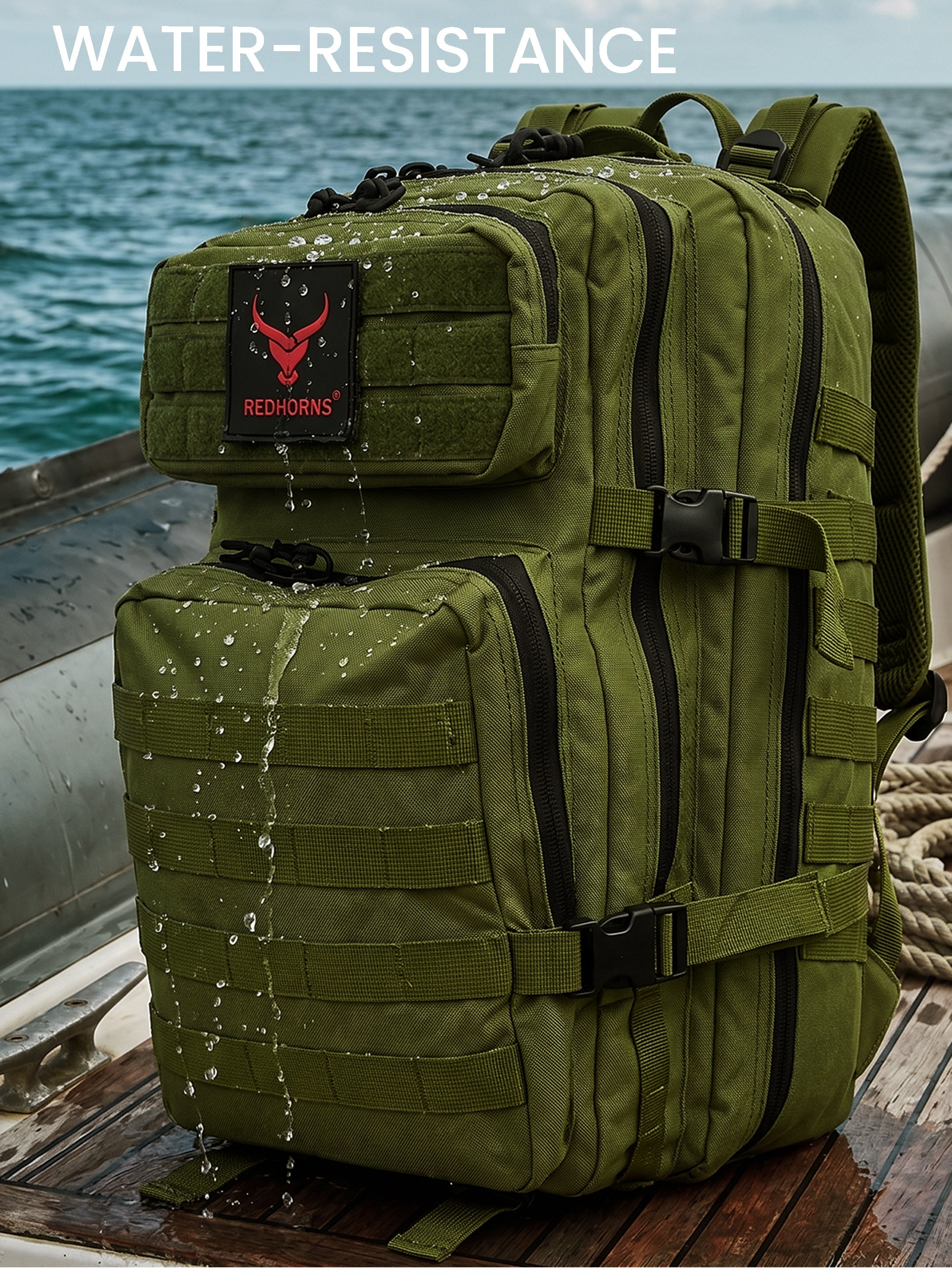 REDHORNS 52L Military Tactical Backpack - Olive Green - BP093HO_7.jpg