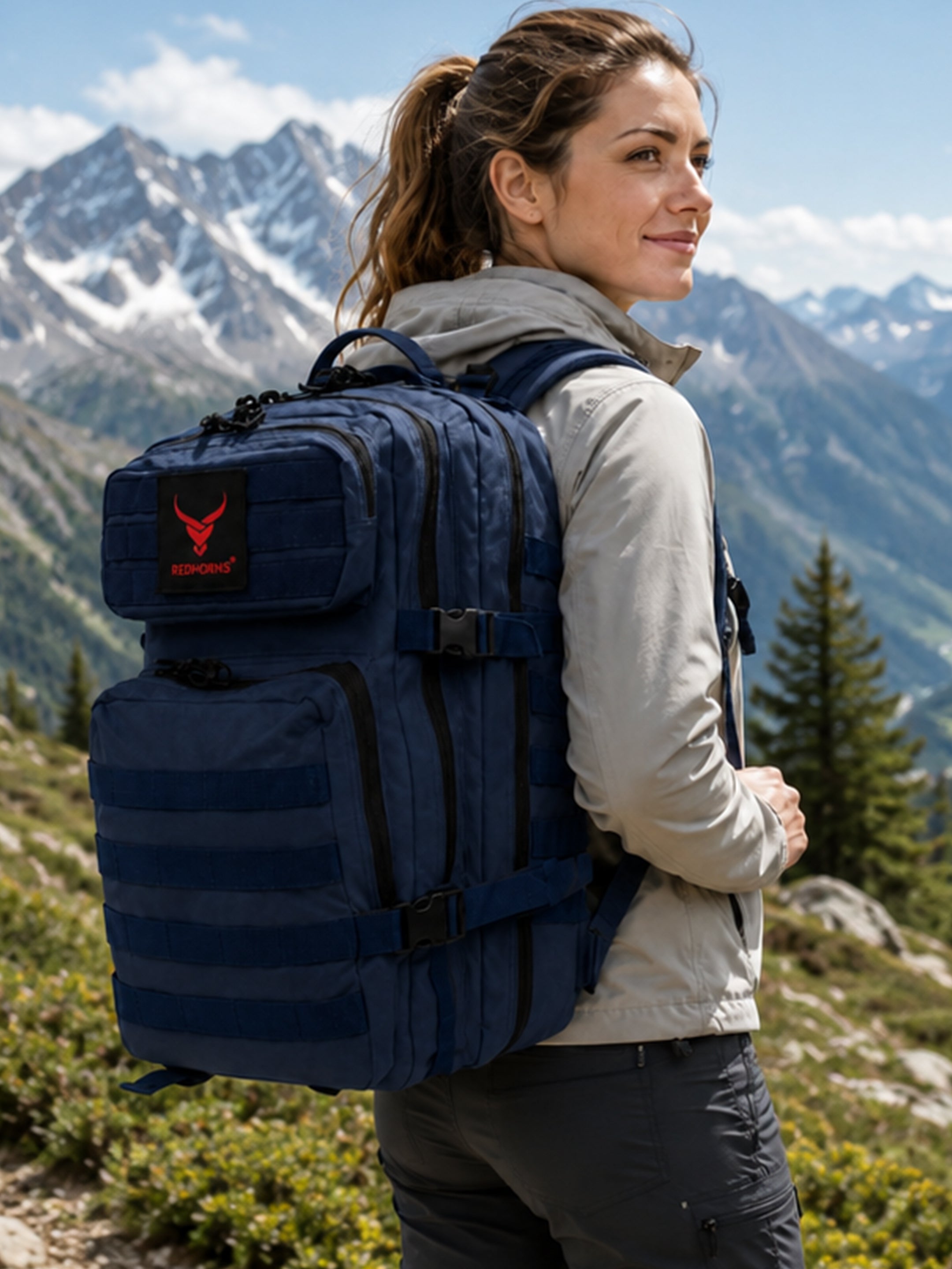 REDHORNS 52L Military Tactical Backpack - Navy Blue - BP093I_2.jpg