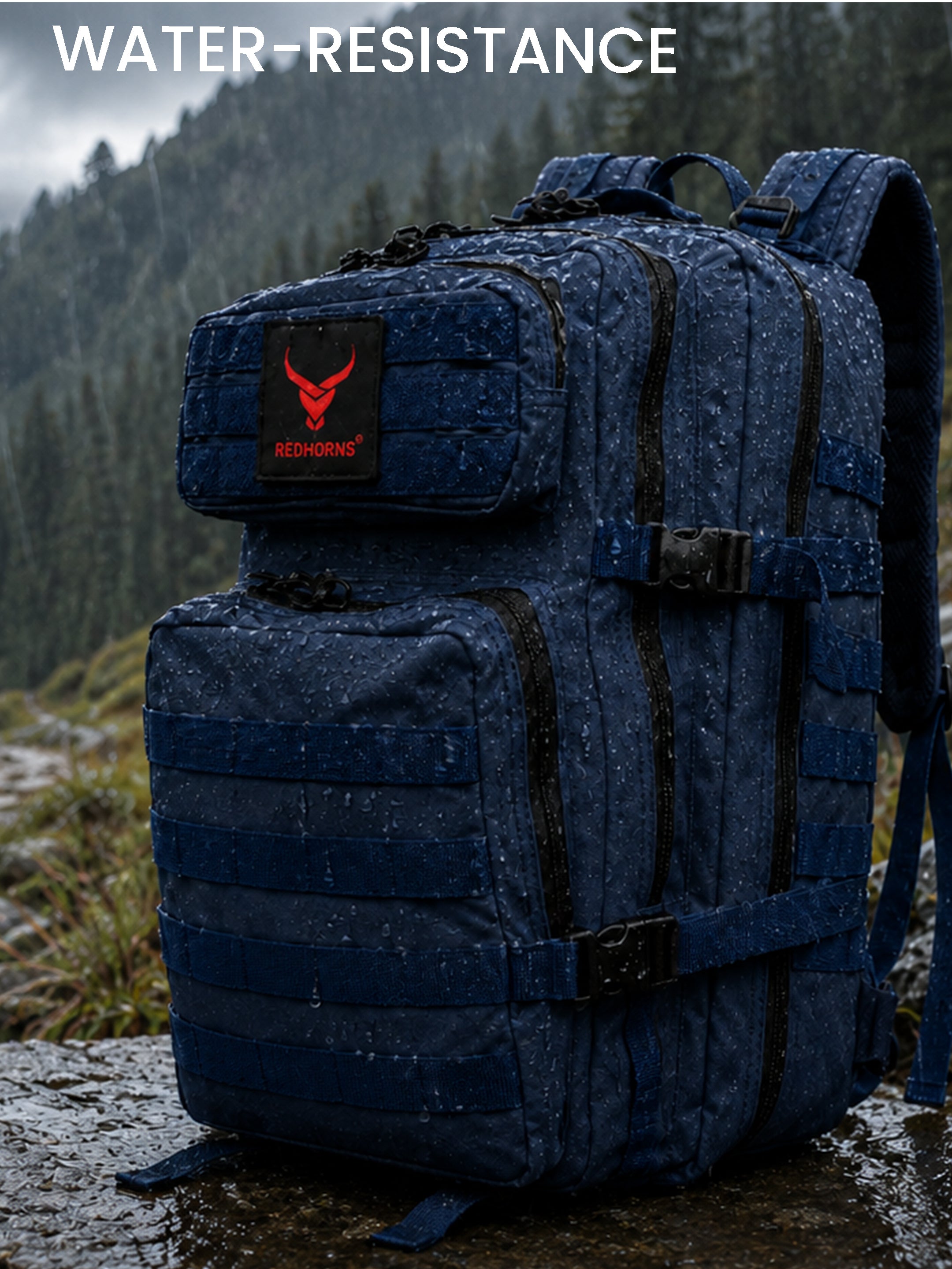 REDHORNS 52L Military Tactical Backpack - Navy Blue - BP093I_7.jpg