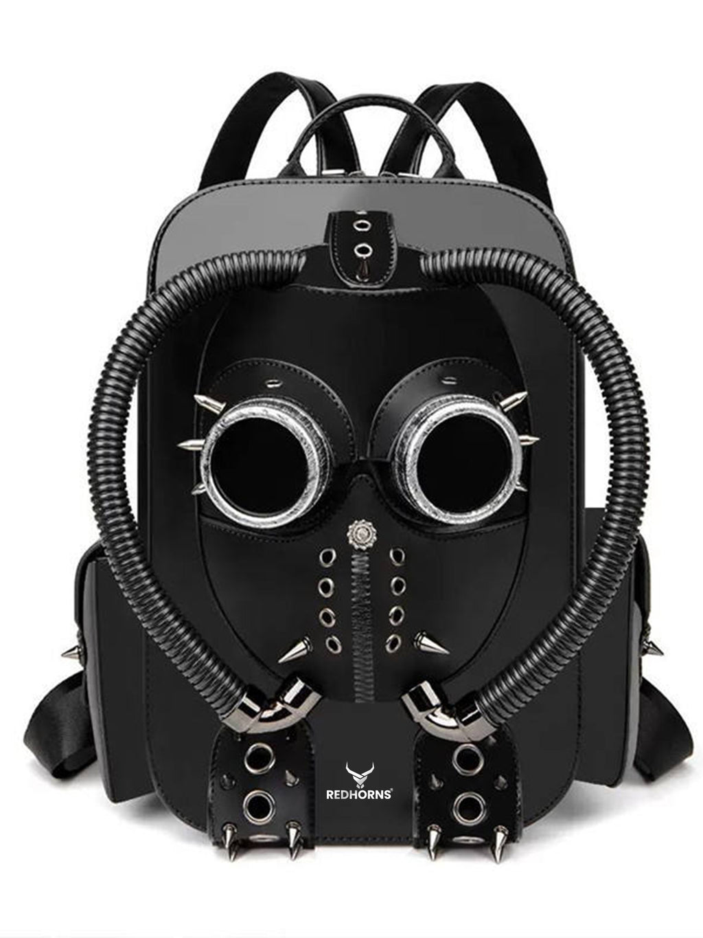 REDHORNS Gas Mask 13L Backpack - Black - front view