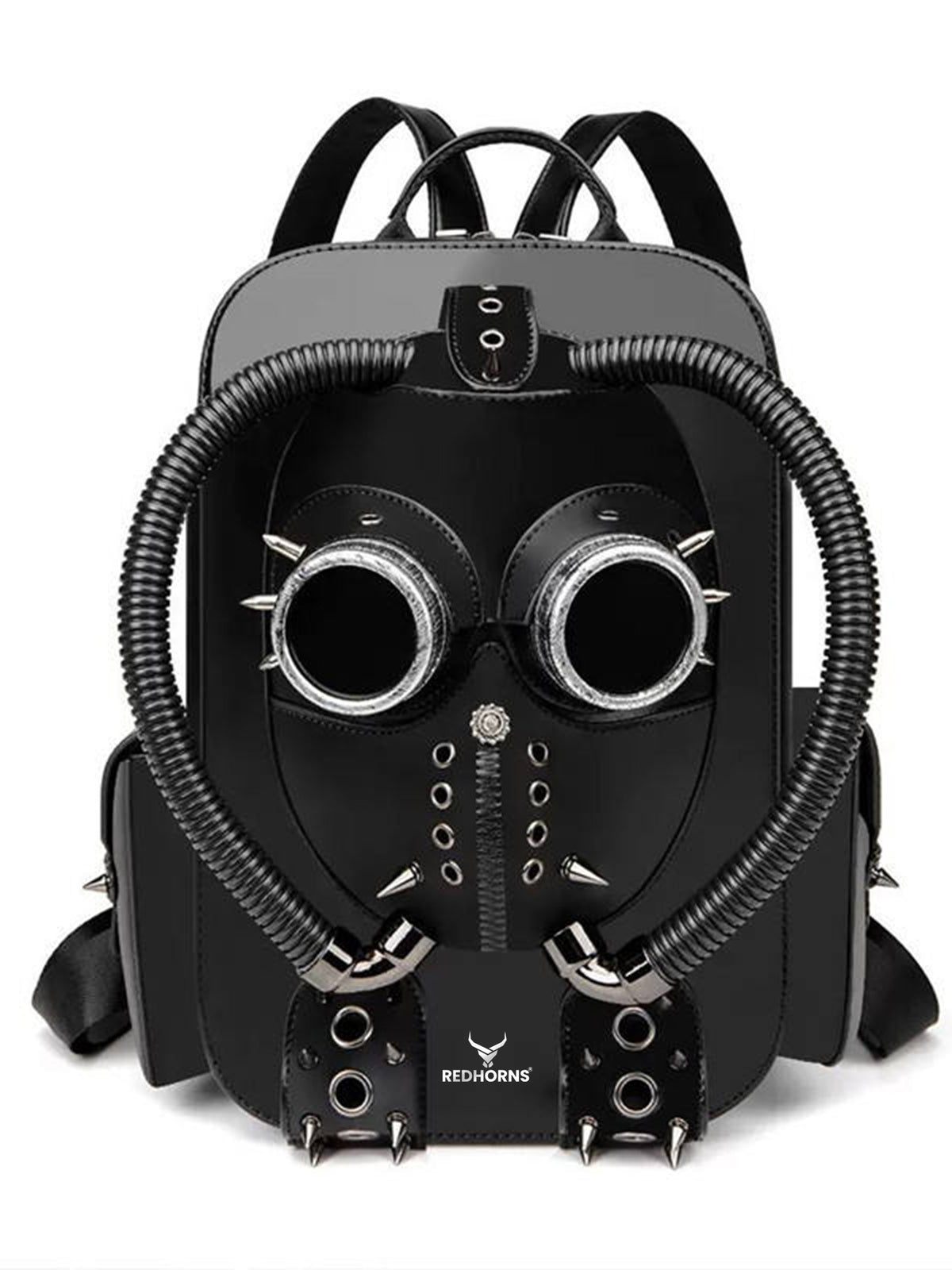 REDHORNS Gas Mask 13L Backpack - Black - front view