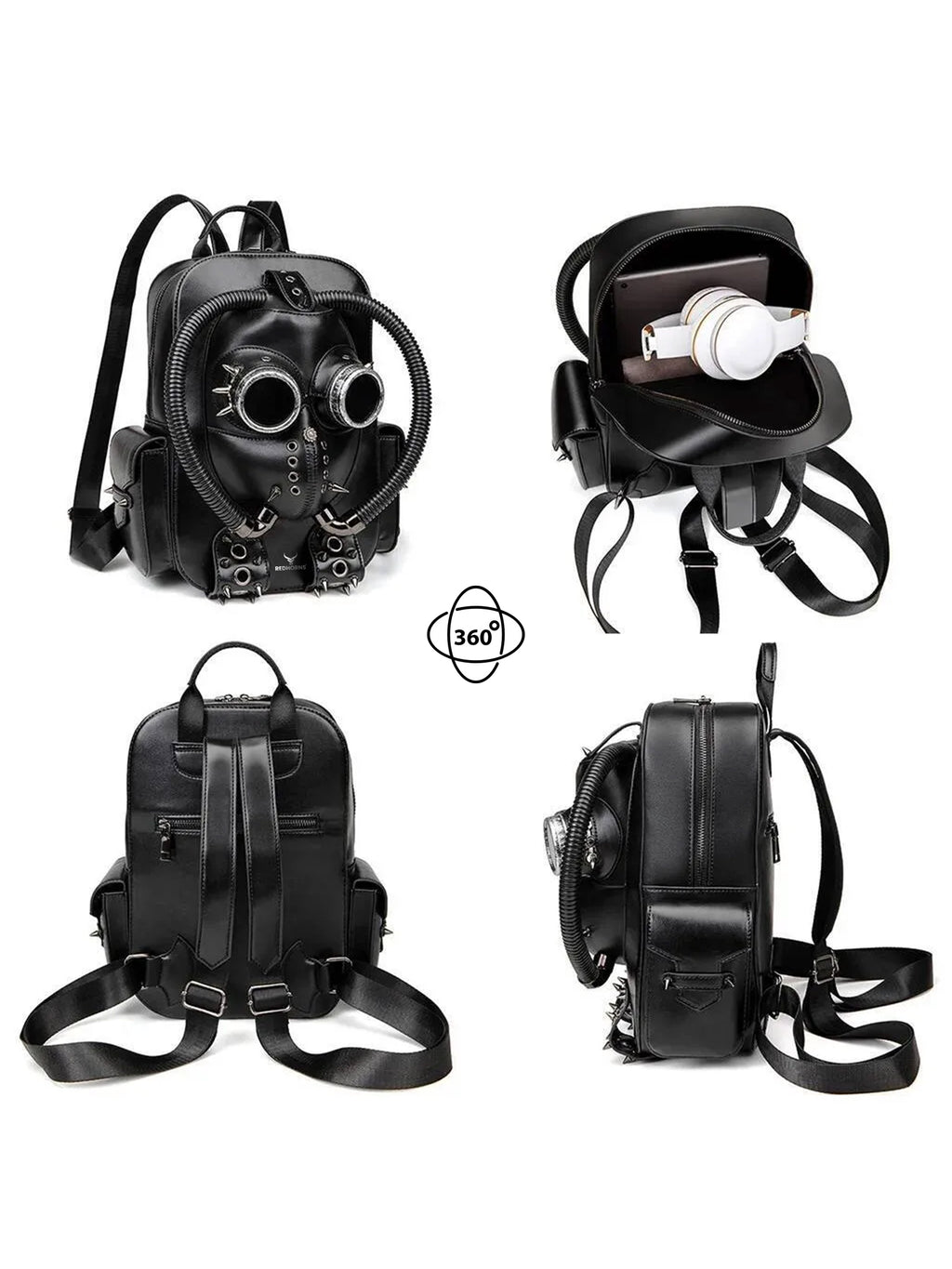 REDHORNS Gas Mask 13L Backpack - Black - detail