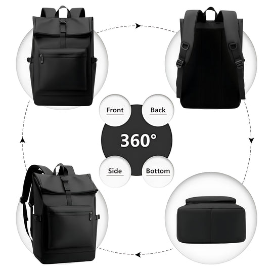 Hiking backpack with laptop compartment#color_black