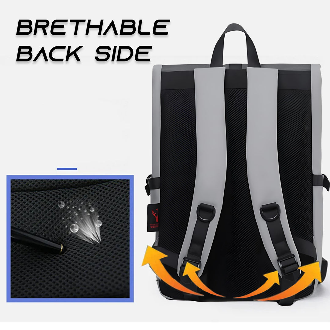Hiking backpack with laptop compartment#color_grey