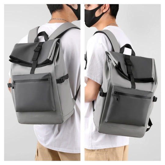 Hiking backpack with laptop compartment#color_grey