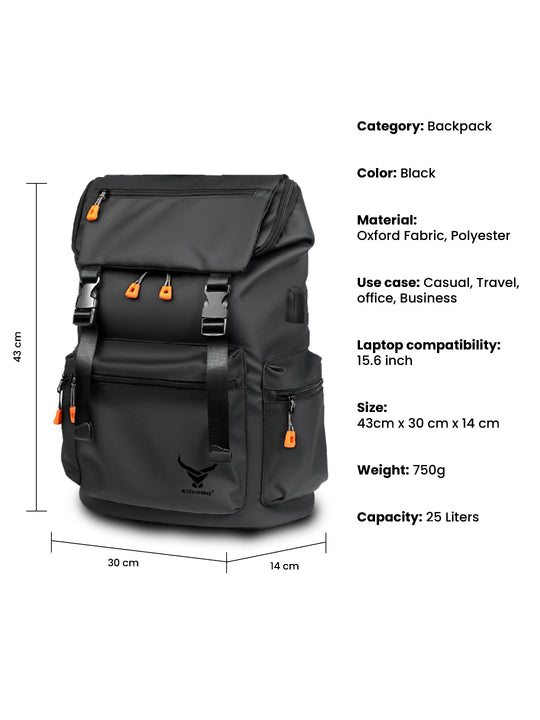 Backpack for men laptop backpack waterproof laptop backpack hiking backpack travel backpack for men#color_black