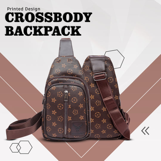 Waterproof crossbody sling bag#color_brown