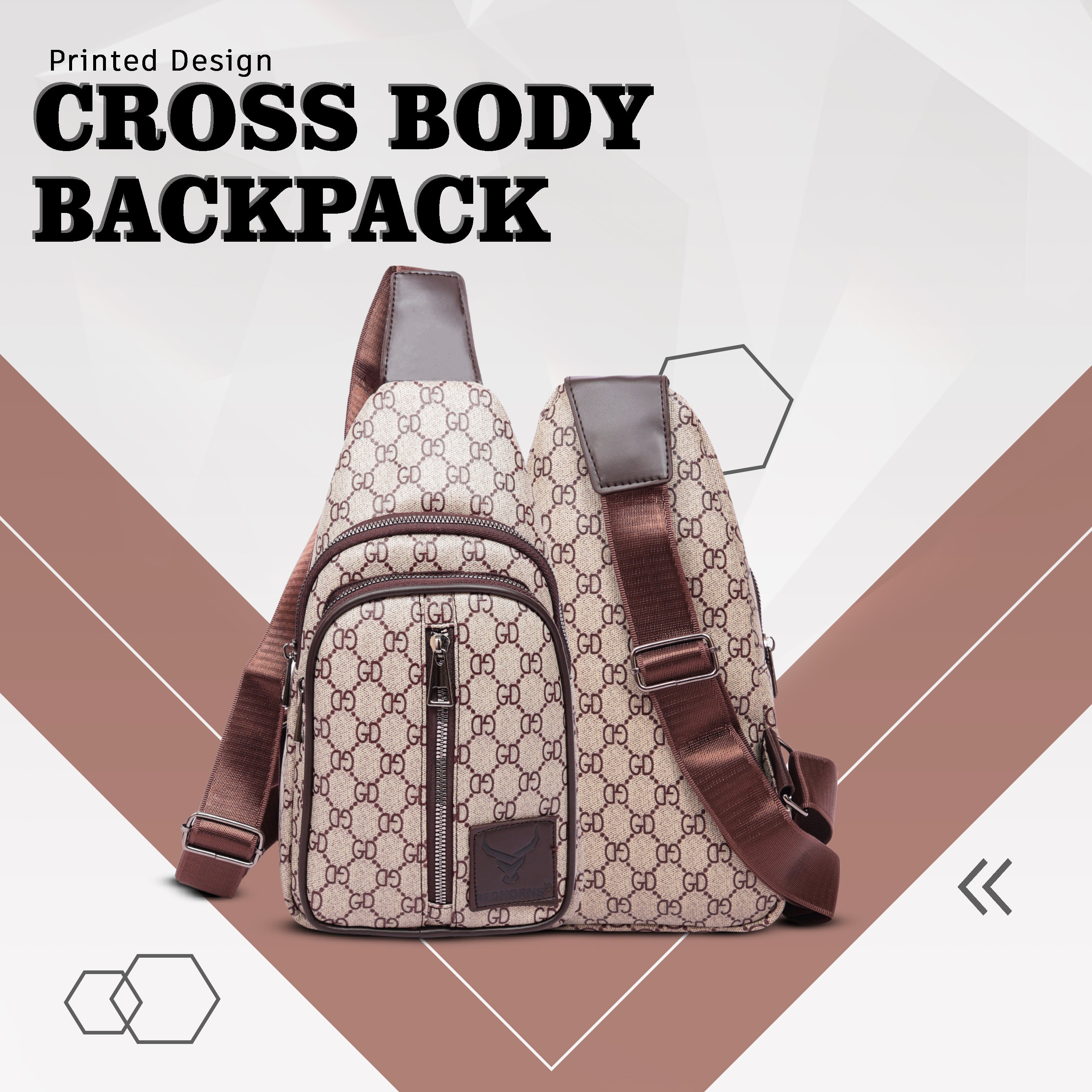 Waterproof crossbody sling bag#color_beige