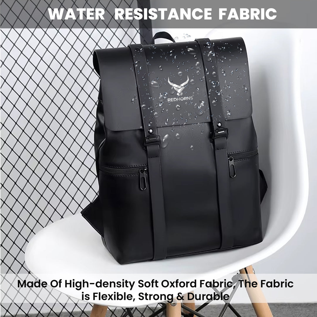25l waterproof laptop backpack trolley strap shoulder bag travel backpack business tour corporate look#color_black