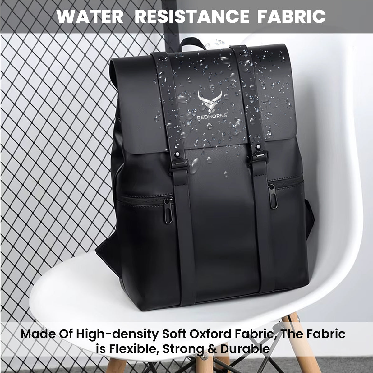 25l waterproof laptop backpack trolley strap shoulder bag travel backpack business tour corporate look#color_black