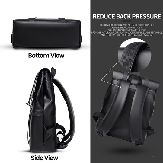 25l waterproof laptop backpack trolley strap shoulder bag travel backpack business tour corporate look#color_black