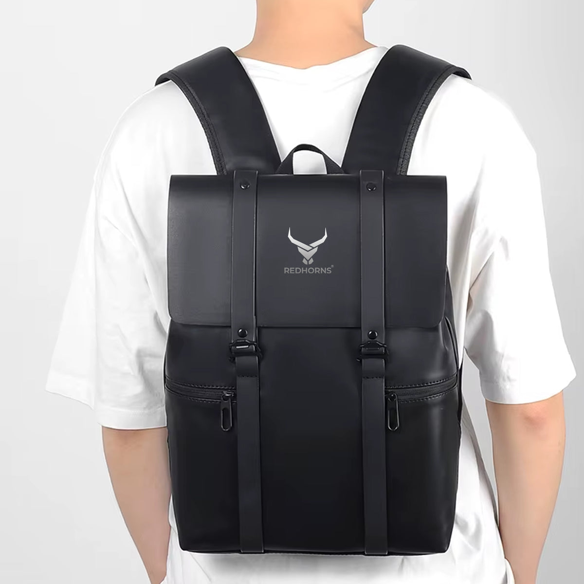 25l waterproof laptop backpack trolley strap shoulder bag travel backpack business tour corporate look#color_black