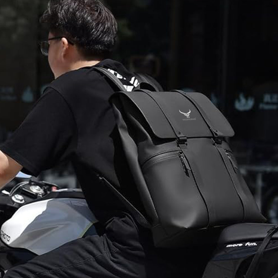 25l waterproof laptop backpack trolley strap shoulder bag travel backpack business tour corporate look#color_black
