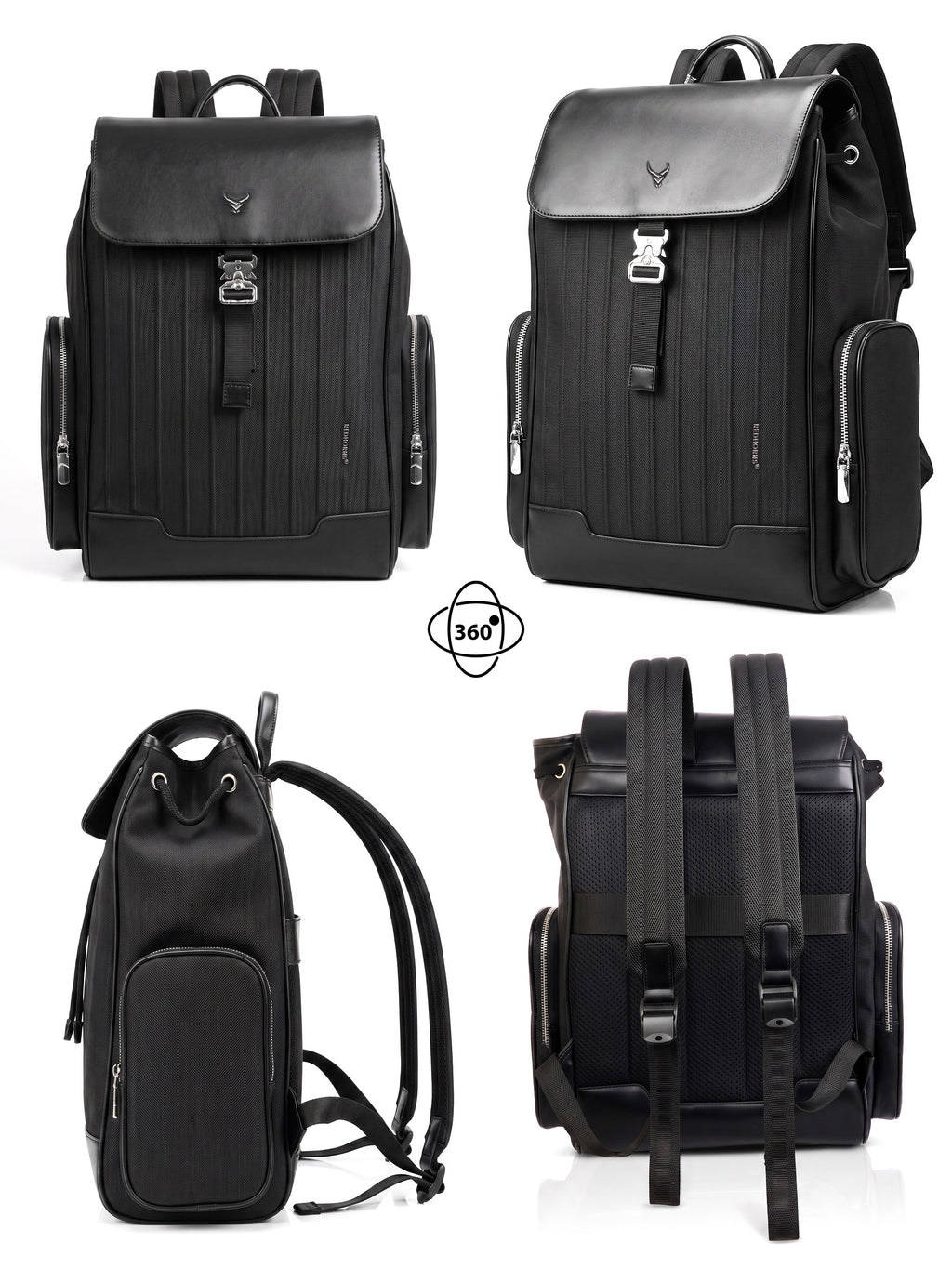 REDHORNS Carbon Fiber 27L Laptop Backpack - Black - detail