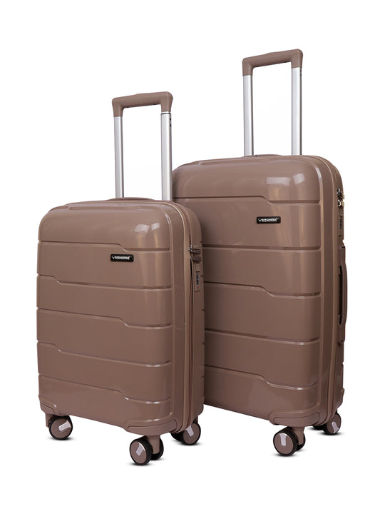 Travel luggage trolley travel suitcase set of 2 luggage trolley set of 2#color_champagne