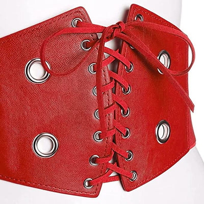 Redhorns Elastic Ladies Wide Belt#color_red