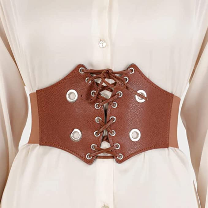 Redhorns Elastic Ladies Wide Belt#color_tan