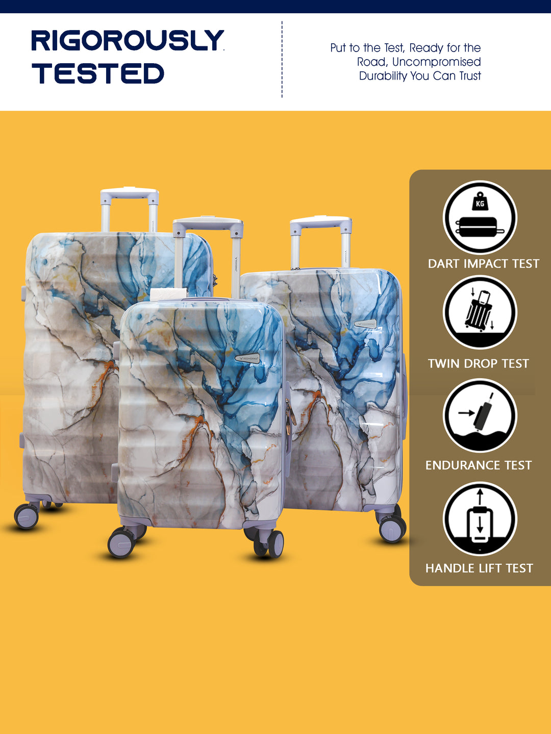 Lightweight luggage trolley bag set of 3 valentine day gift valentine week gift#color_lake-blue