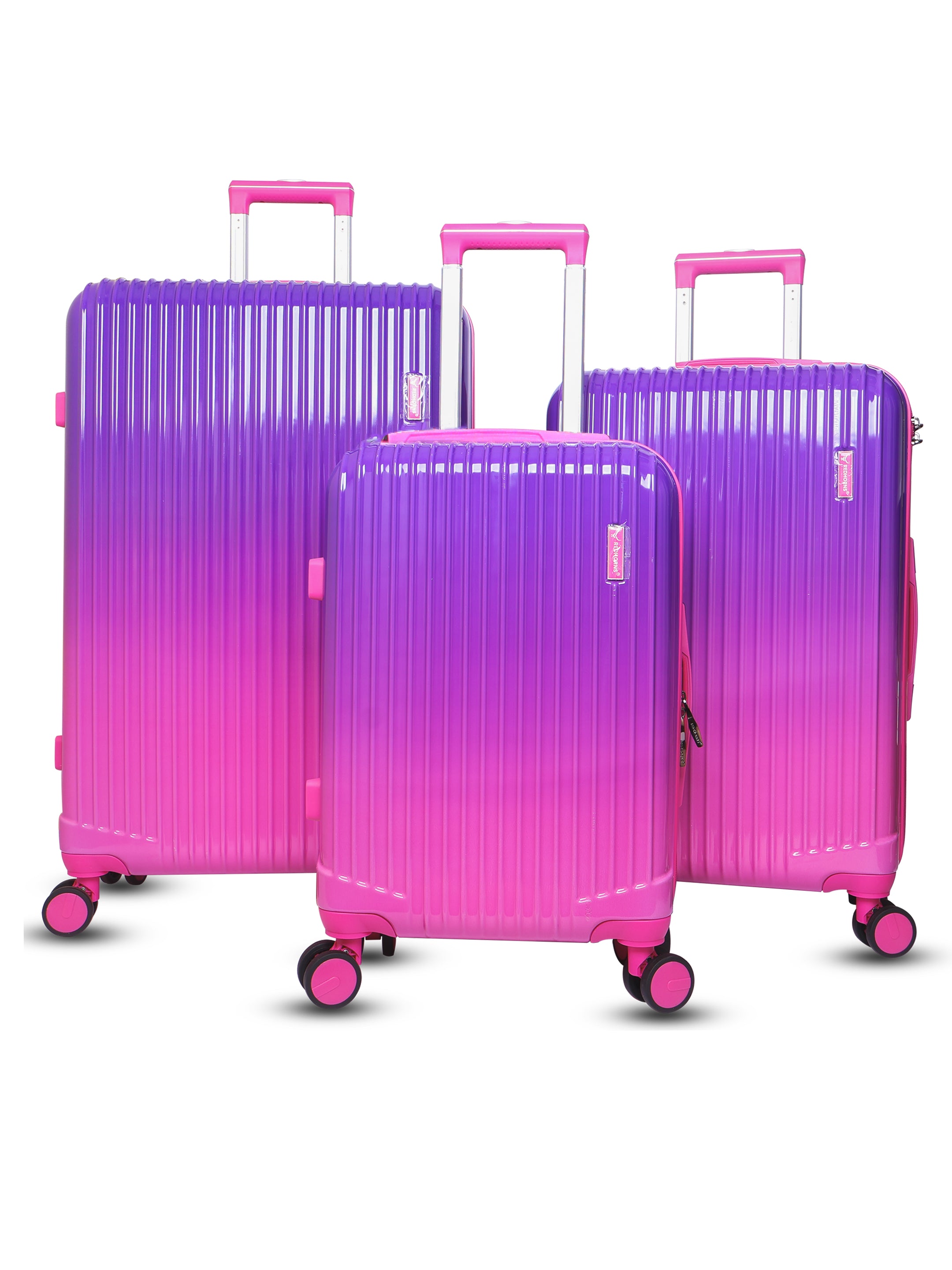 Lightweight luggage trolley bag set of 3 valentine day gift valentine week gift#color_purple