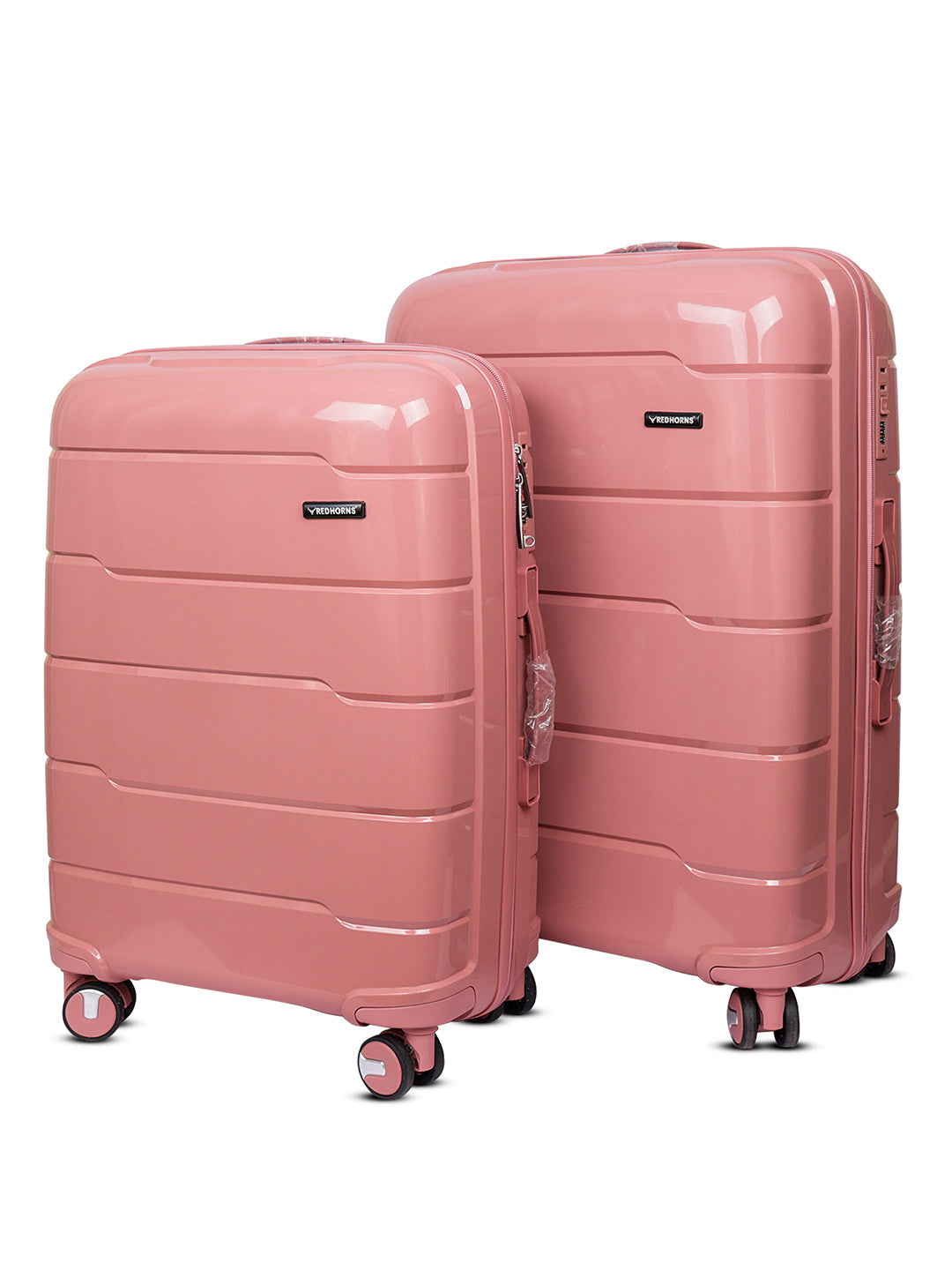 Travel luggage trolley travel suitcase set of 2 luggage trolley set of 2#color_rose