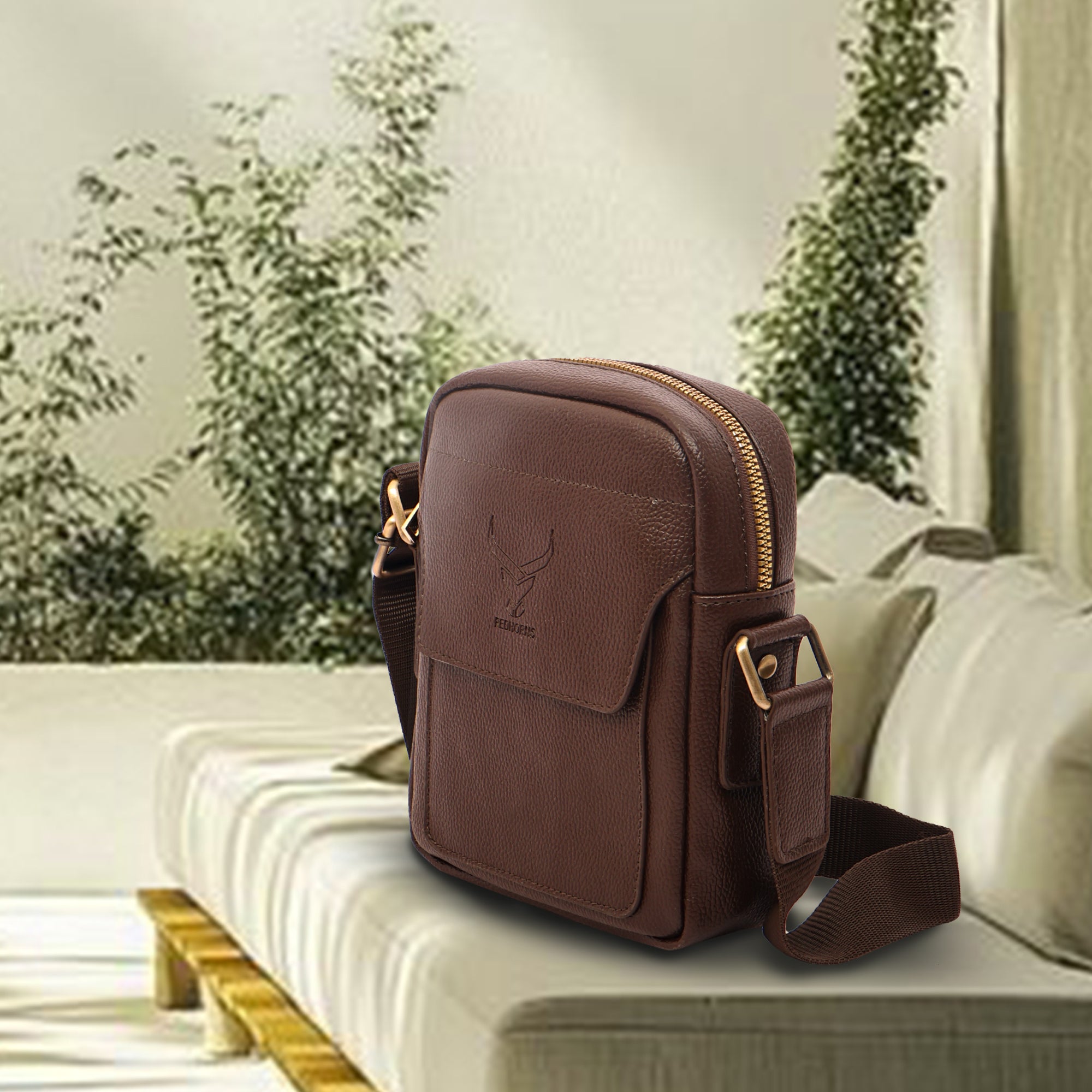 Faux Leather Sling Bag