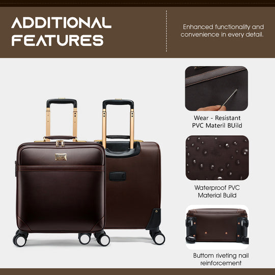 Trolley bag luggage trolley bags tsa lock cabin suitcase#color_brown