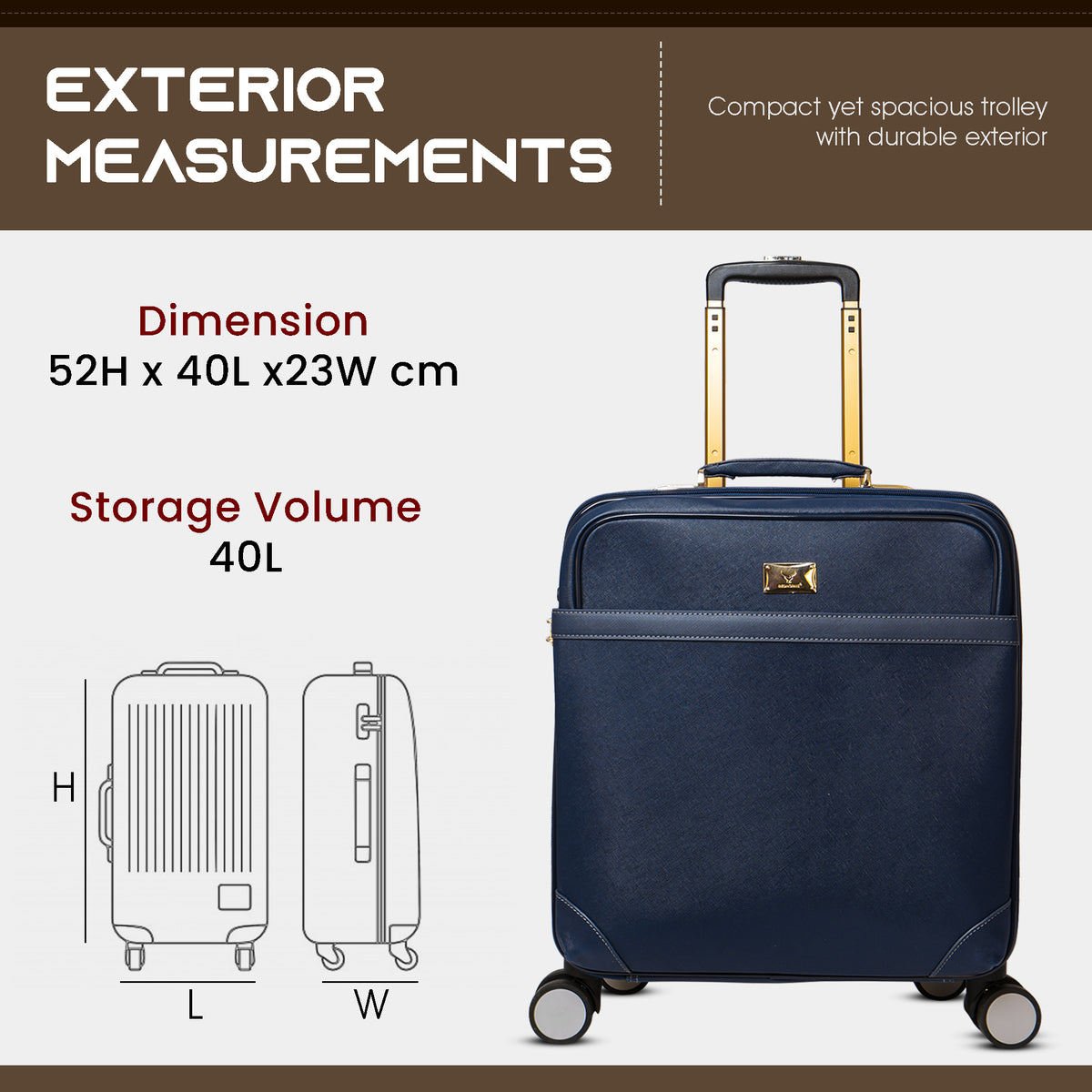 Trolley bag luggage trolley bags tsa lock cabin suitcase#color_blue