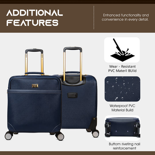 Trolley bag luggage trolley bags tsa lock cabin suitcase#color_blue