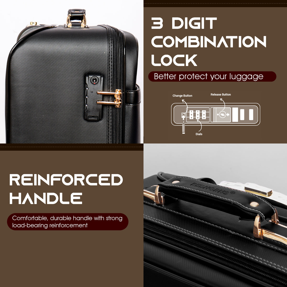 Luggage trolley bags cabin suitcase trolley bag suitcase#color_black