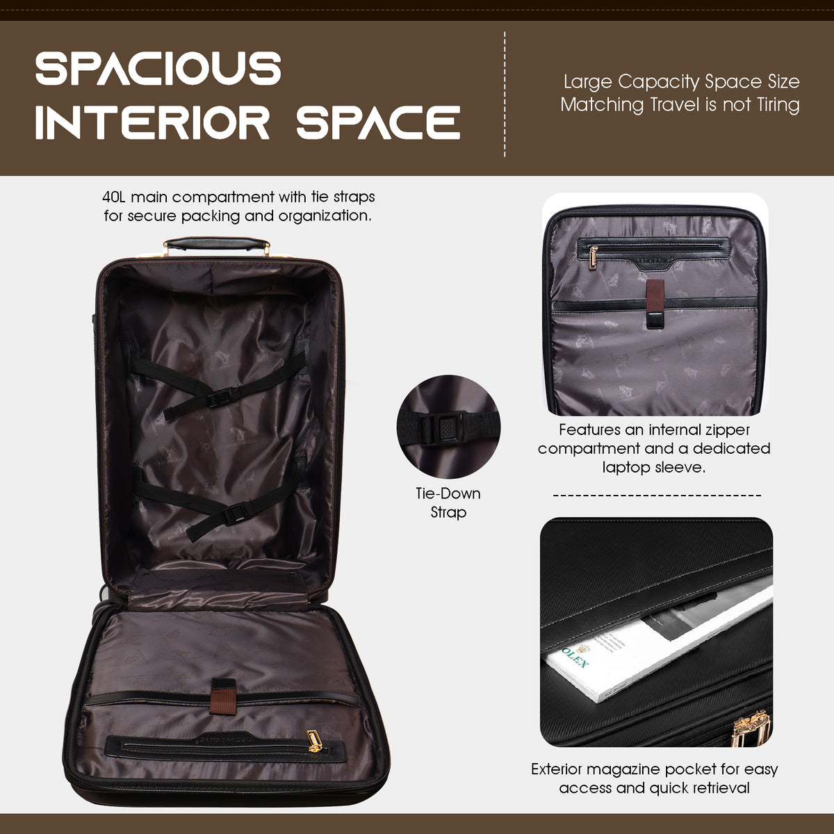 Luggage trolley bags cabin suitcase trolley bag suitcase#color_black