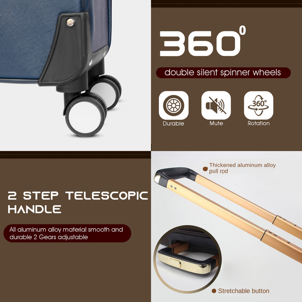 Luggage trolley bags cabin suitcase trolley bag suitcase#color_blue