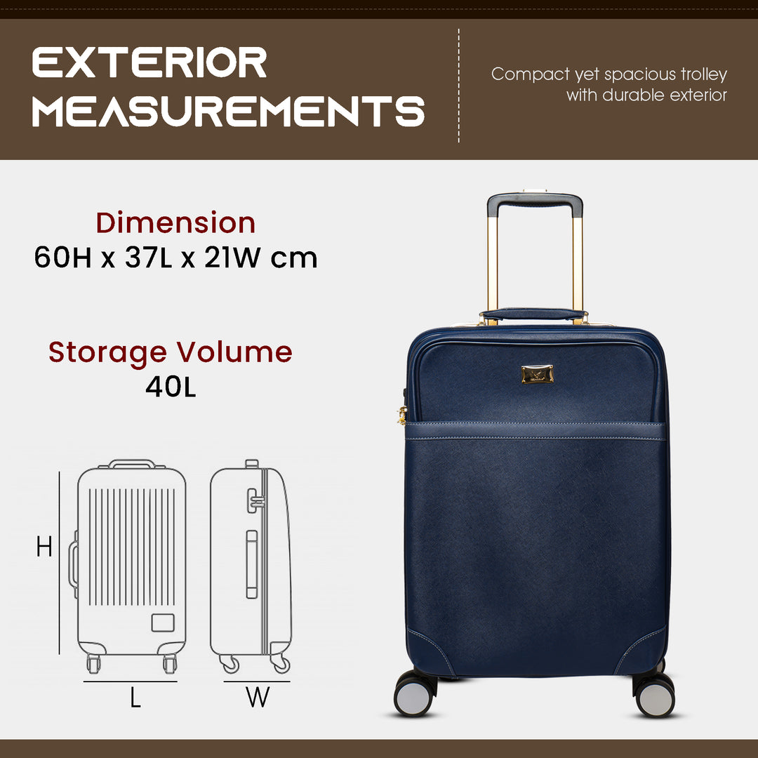 Luggage trolley bags cabin suitcase trolley bag suitcase#color_blue