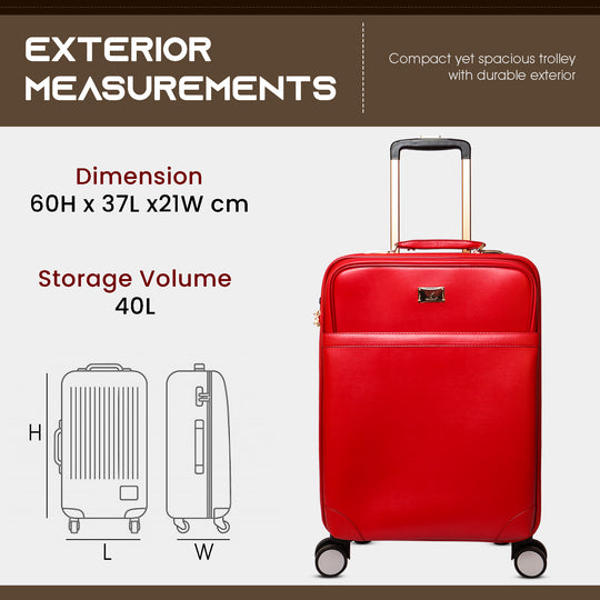 Luggage trolley bags cabin suitcase trolley bag suitcase#color_red