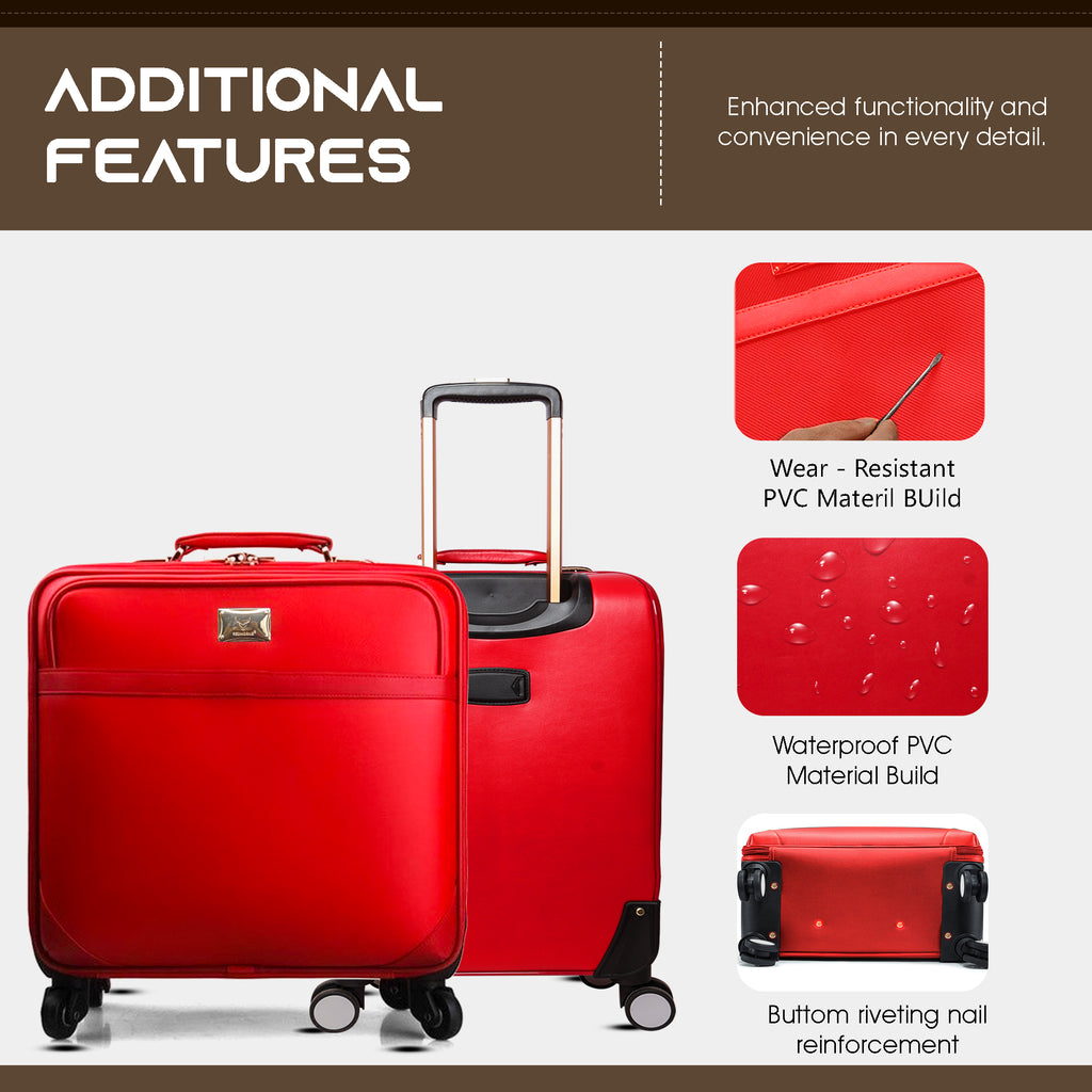 Trolley bag luggage trolley bags tsa lock cabin suitcase#color_red