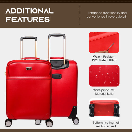 Luggage trolley bags cabin suitcase trolley bag suitcase#color_red