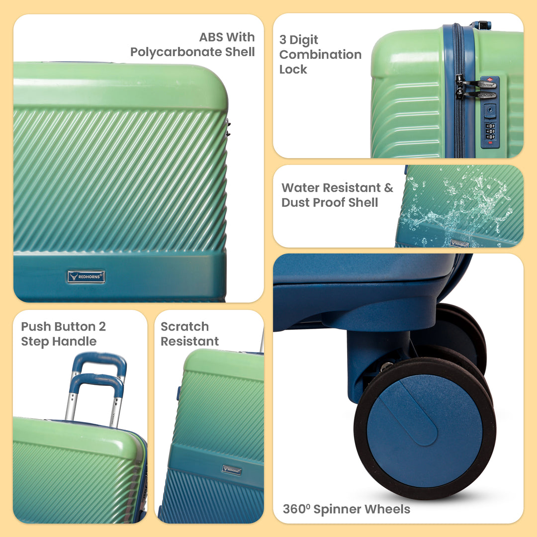 Suitcase bag trolley bag cabin suitcase cabin luggage luggage trolley#color_blue-ocean-green