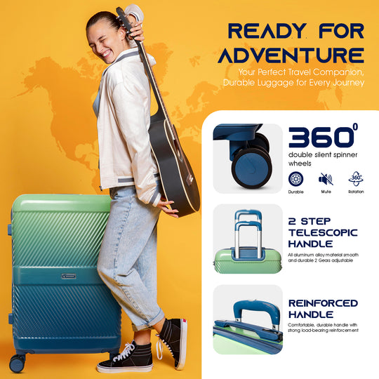 Suitcase bag trolley bag cabin suitcase cabin luggage luggage trolley#color_blue-ocean-green