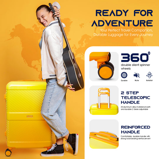 Suitcase bag trolley bag cabin suitcase cabin luggage luggage trolley#color_yellow