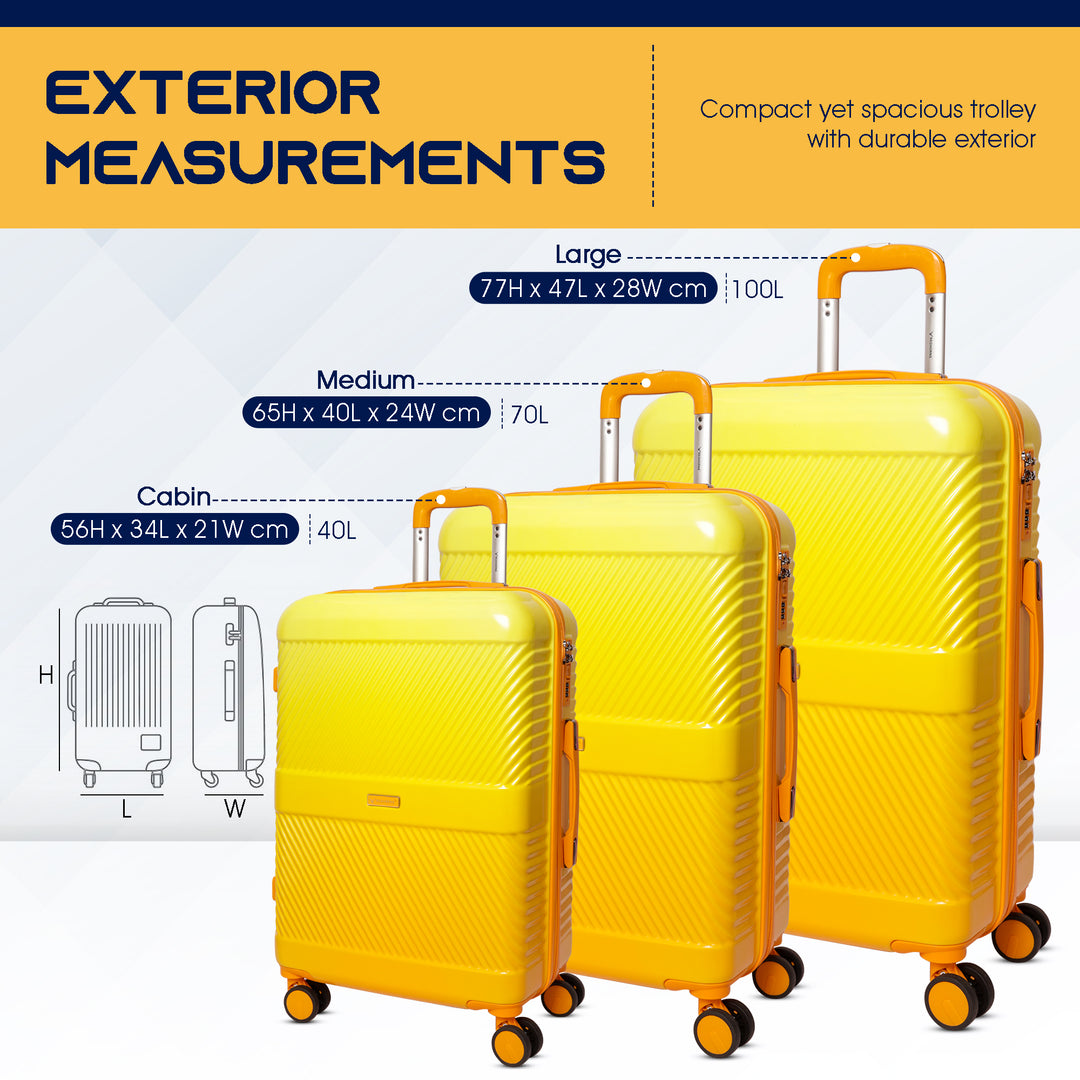 Suitcase bag trolley bag cabin suitcase cabin luggage luggage trolley#color_yellow