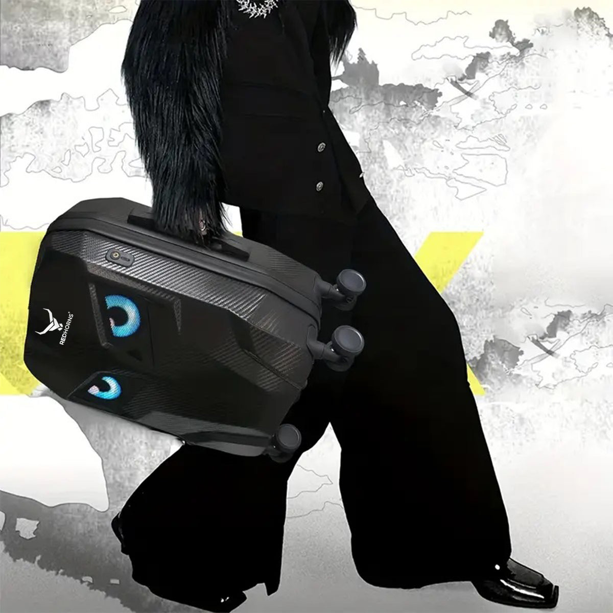 Lightweight led trolley bag #color_textured