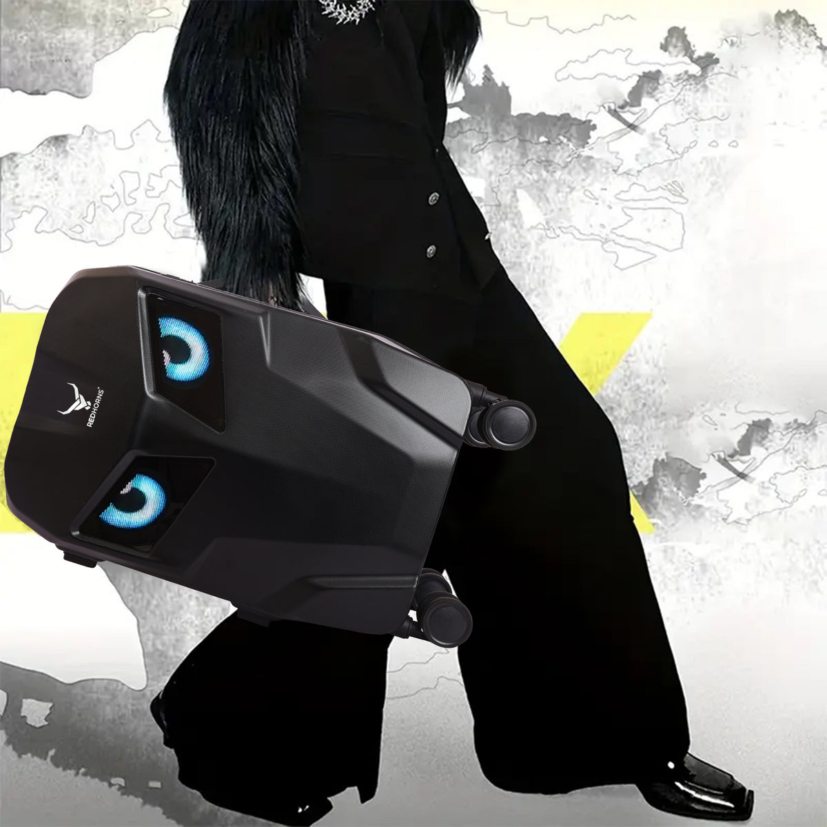 Lightweight led trolley bag #color_black