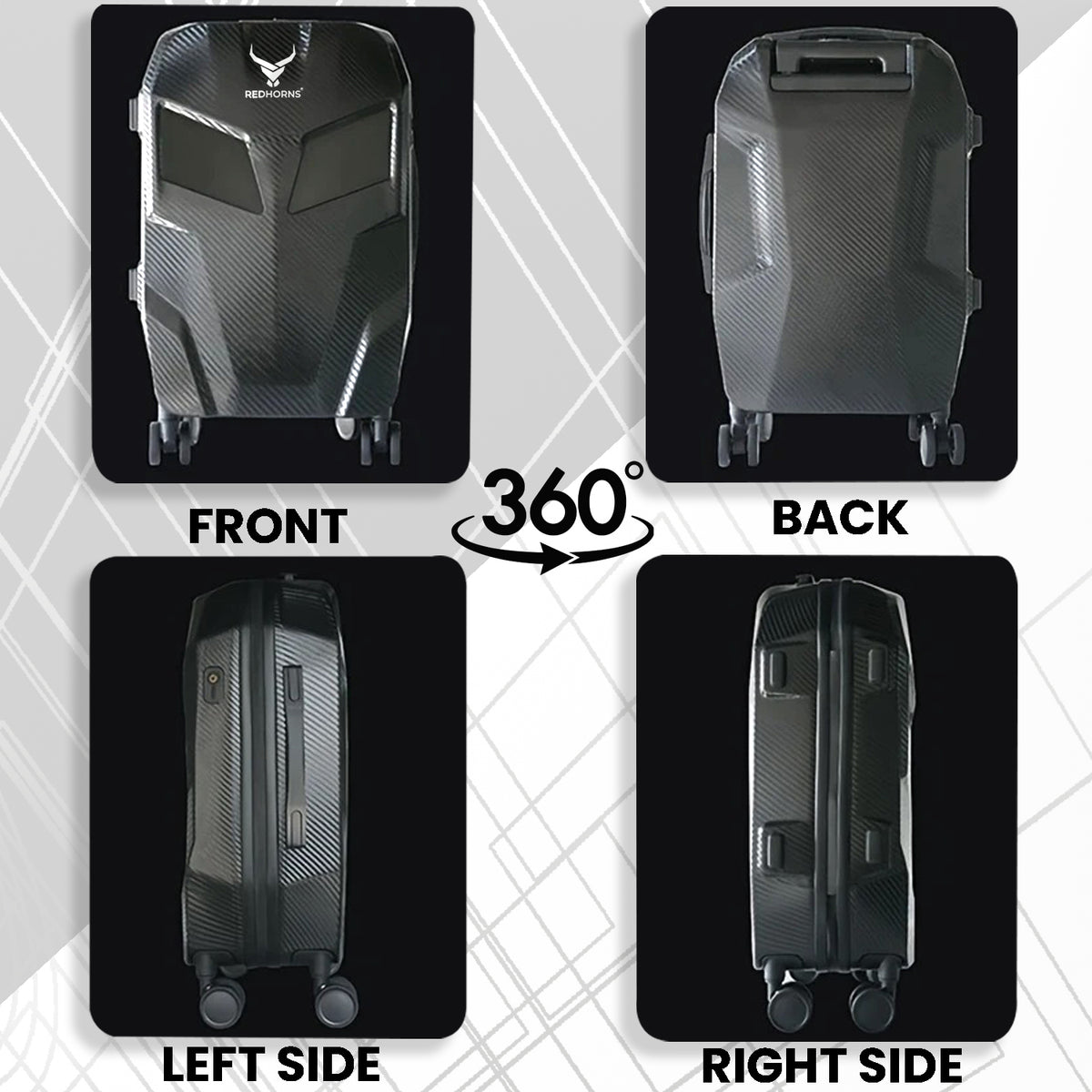 Lightweight led trolley bag #color_textured