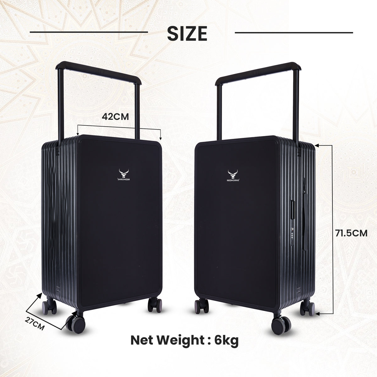 Lightweight luggage trolley bag #color_black