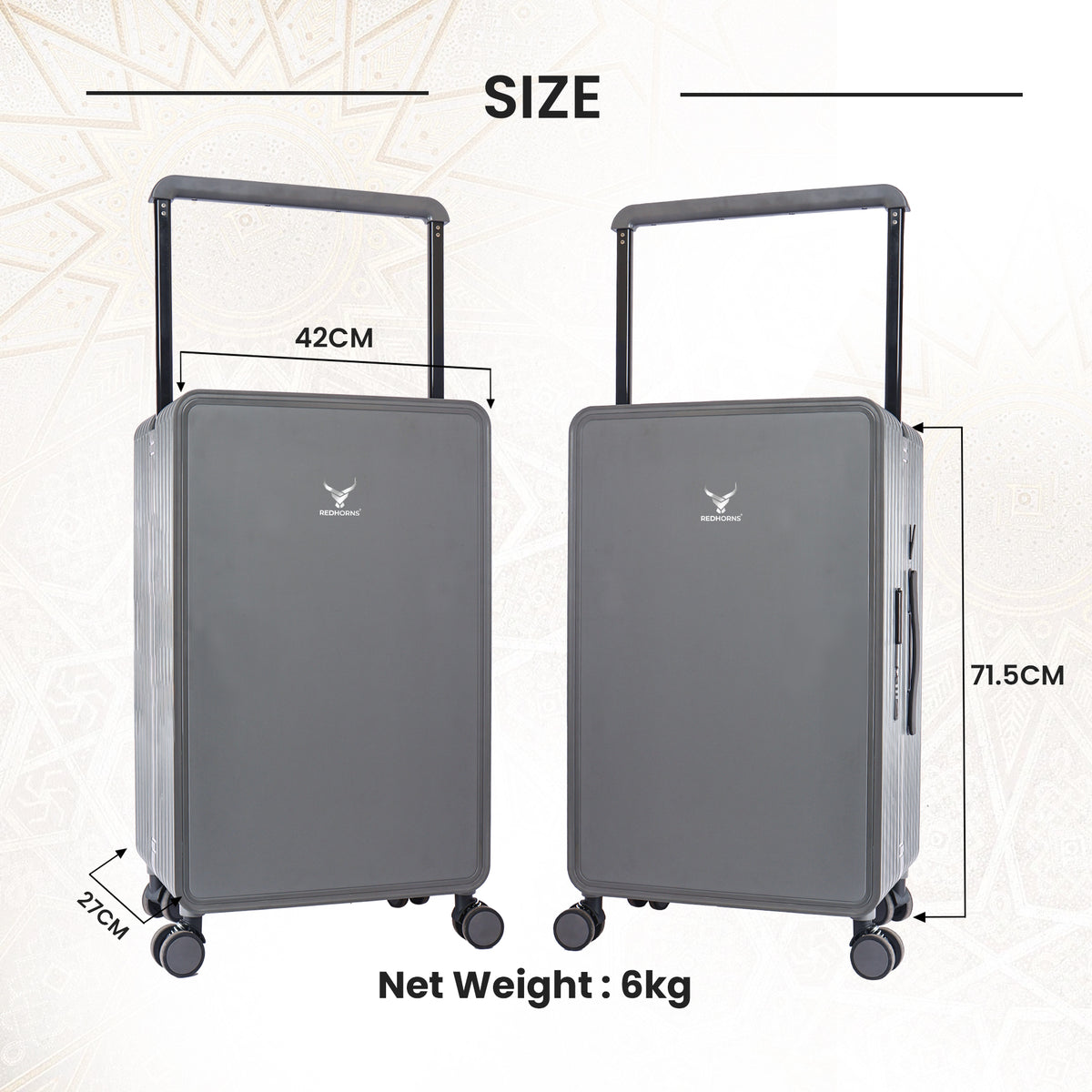 Lightweight luggage trolley bag #color_grey