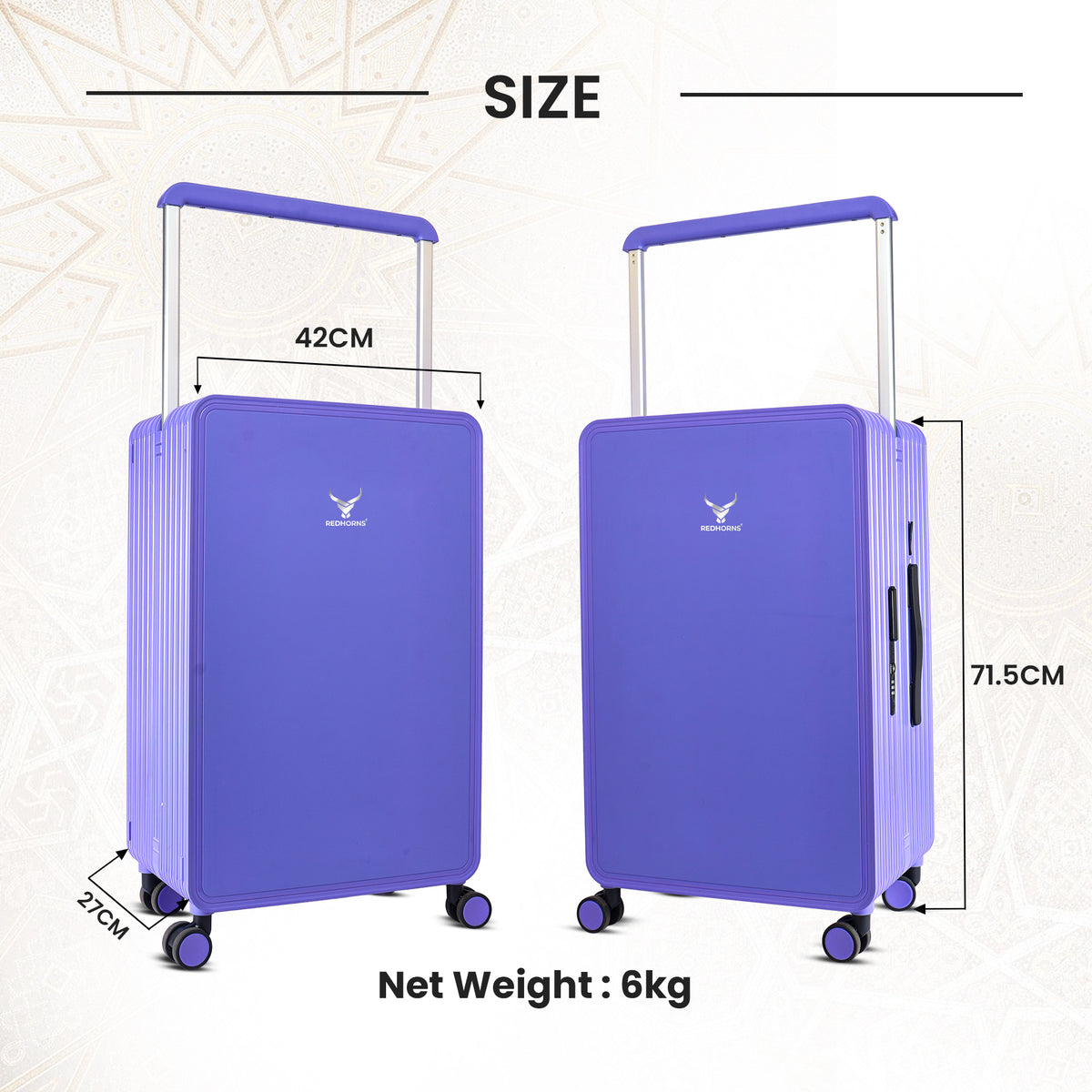 Lightweight luggage trolley bag #color_purple