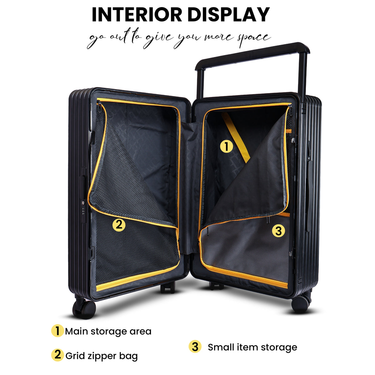 Lightweight luggage trolley bag #color_black