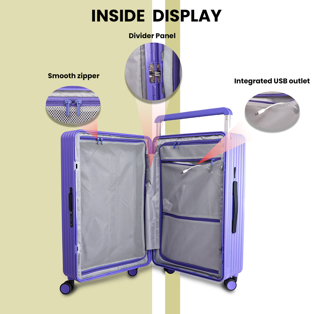 Lightweight luggage trolley bag #color_purple