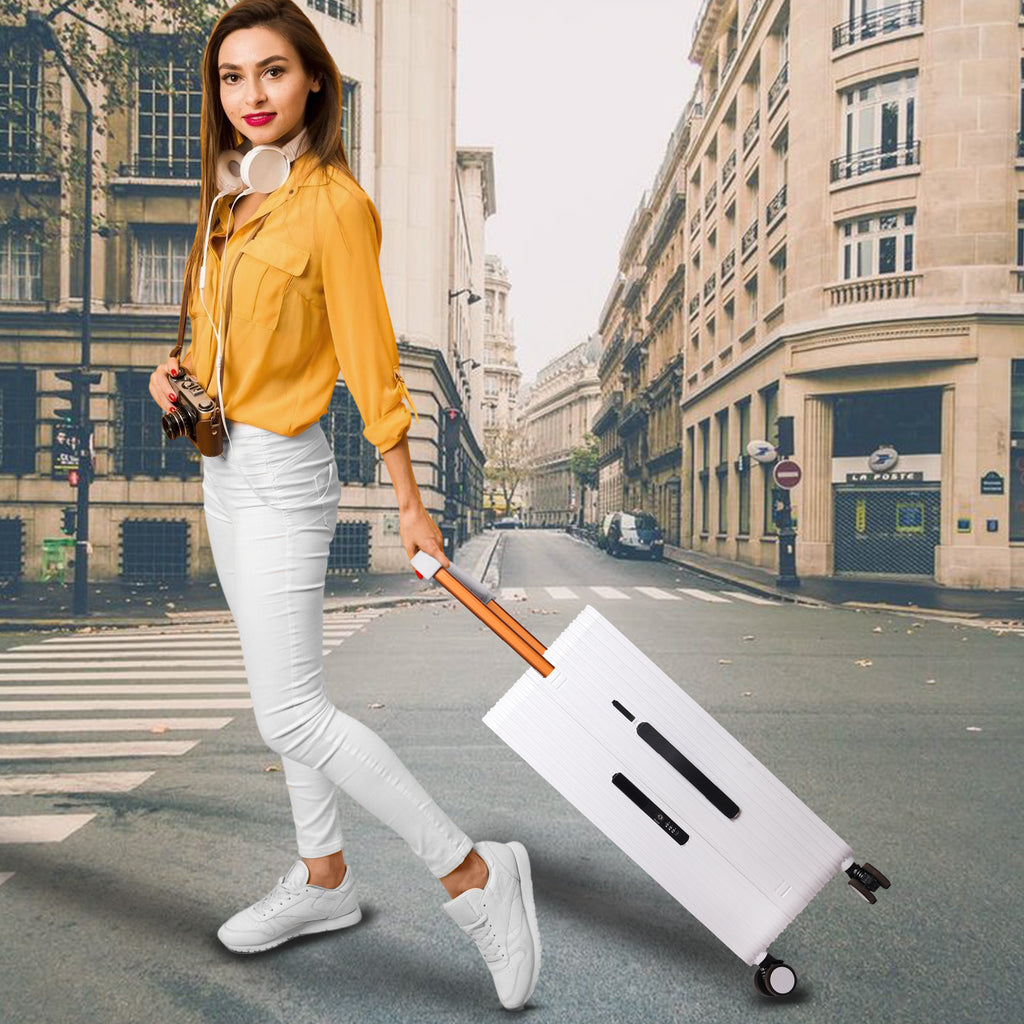 Lightweight luggage trolley bag #color_white