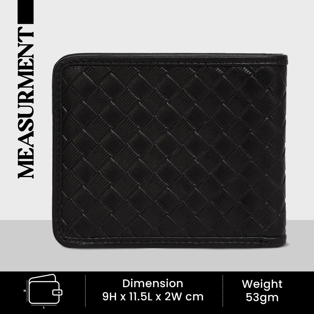 Men's leather wallet rfid protected slim wallet bifold wallet#color_black